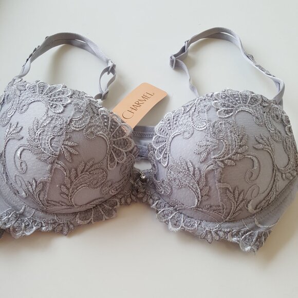 LISE CHARME  ! Padded bra Dressing Floral /Dressing Argent(US/32D) - Picture 2 of 6